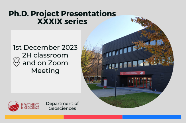 Collegamento a Ph.D. Course in Geosciences - Project Presentations XXXIX Series