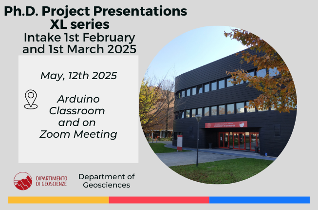 Collegamento a Ph.D. Course in Geosciences - Project Presentations XL Series - May, 12th 2025