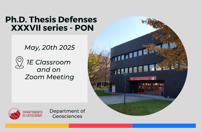 Collegamento a Ph.D. Course in Geosciences - Discussione tesi di dottorato XXXVII Ciclo PON - 20 maggio 2025