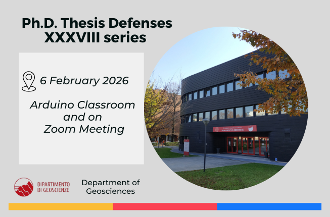 Collegamento a Ph.D. Course in Geosciences - Discussione tesi di dottorato XXXVIII Ciclo - 6 Dicembre 2026
